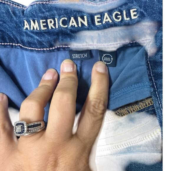 American Eagle x Coco Gauff High-Rise Denim Mini Skirt Size 8 in Blue Denim - Picture 6 of 10